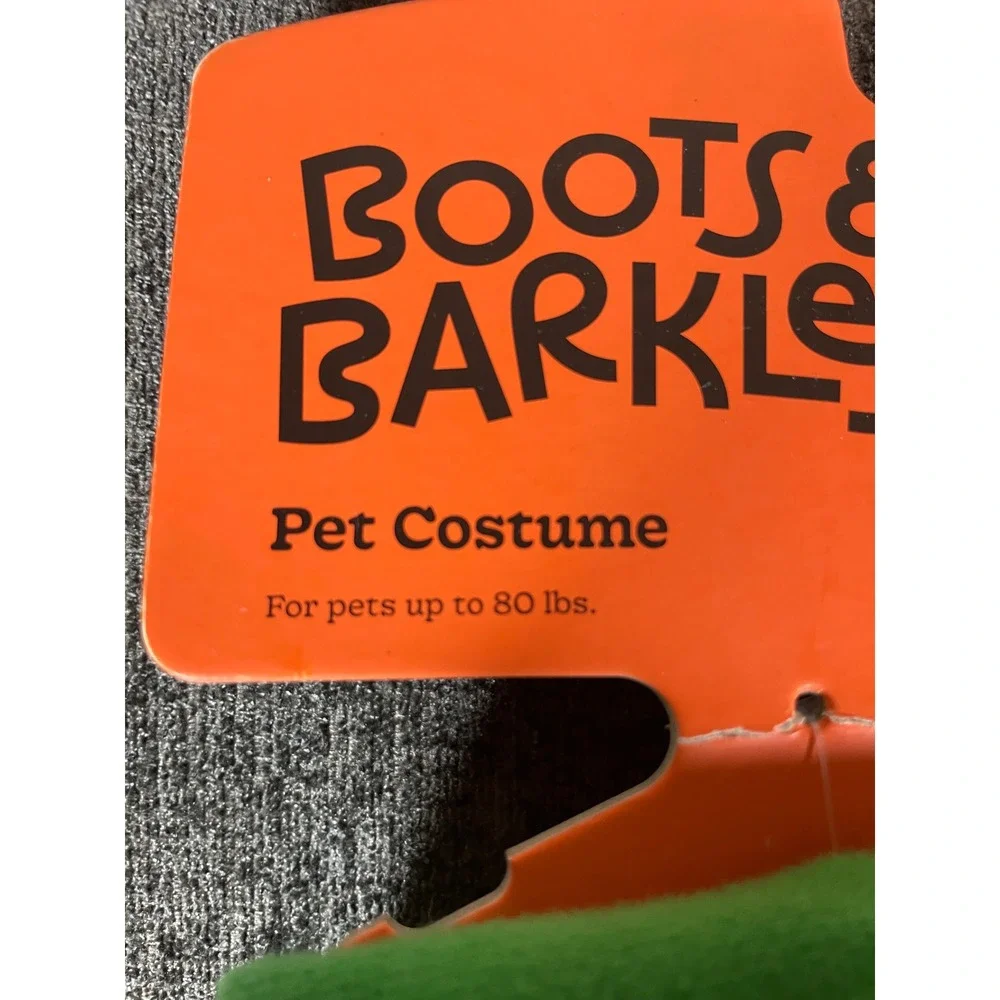 Boots & Barkley Pumpkin Pet Costume Orange Jack-O-Lantern Large L Up to 80 lbs